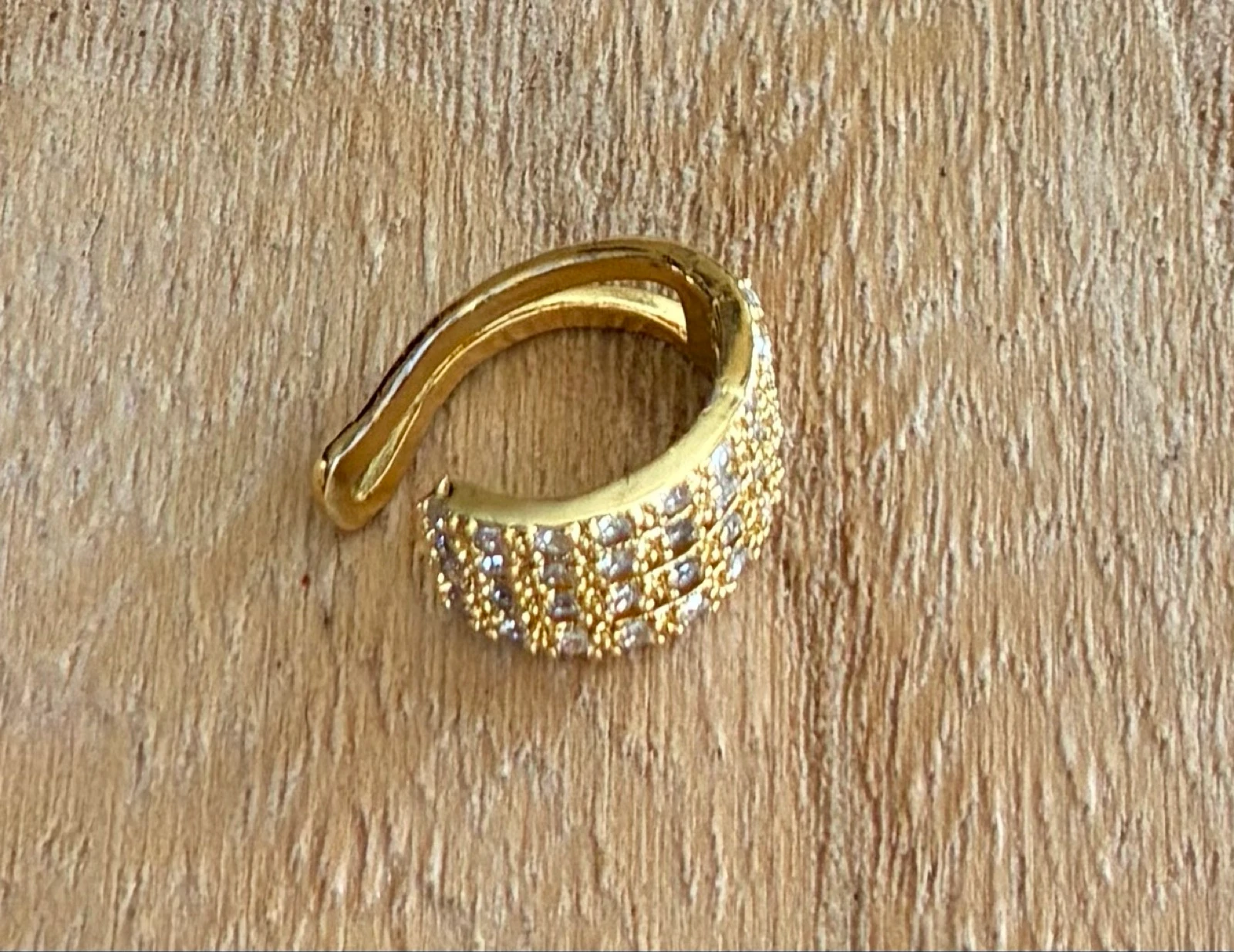 Est manchet roestvrij staal en strass – photo 2